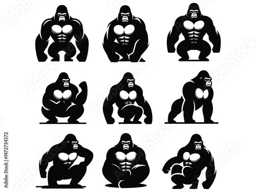 Gorilla Vector Icon Pack 
