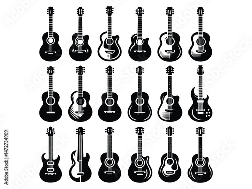 Guitars Vector Icon Pack 