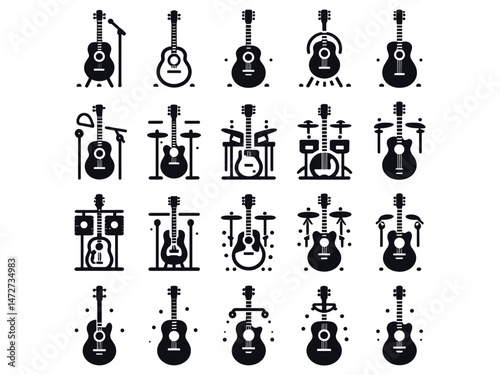 Guitars Vector Icon Pack 