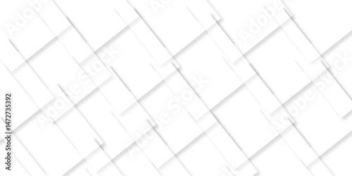 abstract background with white lines. White floor tiles abstract layers smooth 3d shadow vector design wallpaper. abstract white geometric background