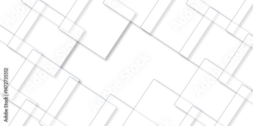 abstract background with white lines. White floor tiles abstract layers smooth 3d shadow vector design wallpaper. abstract white geometric background
