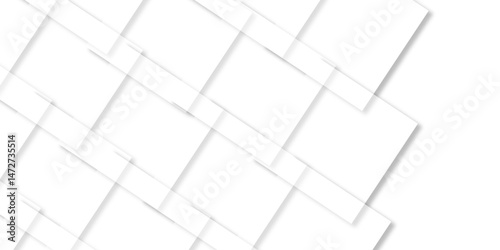 abstract background with white lines. White floor tiles abstract layers smooth 3d shadow vector design wallpaper. abstract white geometric background