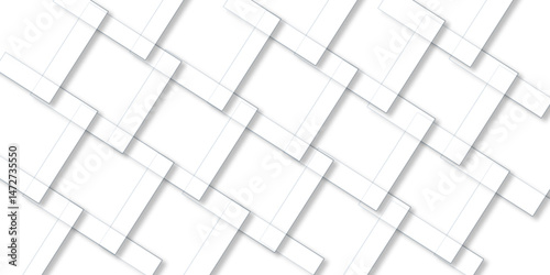 abstract background with white lines. White floor tiles abstract layers smooth 3d shadow vector design wallpaper. abstract white geometric background