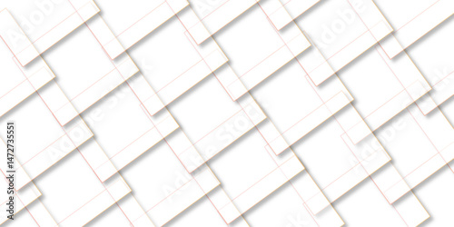 abstract background with white lines. White floor tiles abstract layers smooth 3d shadow vector design wallpaper. abstract white geometric background
