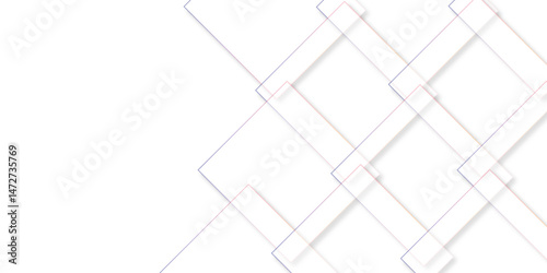 abstract background with white lines. White floor tiles abstract layers smooth 3d shadow vector design wallpaper. abstract white geometric background