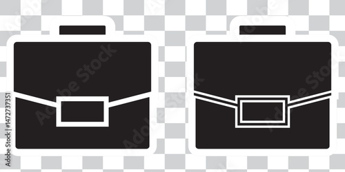 Briefcase icon set. suitcase icon. luggage symbol icon eps 10