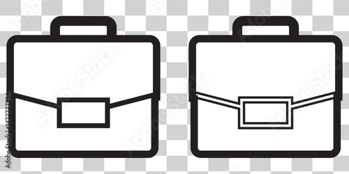 Briefcase icon set. suitcase icon. luggage symbol icon eps 10