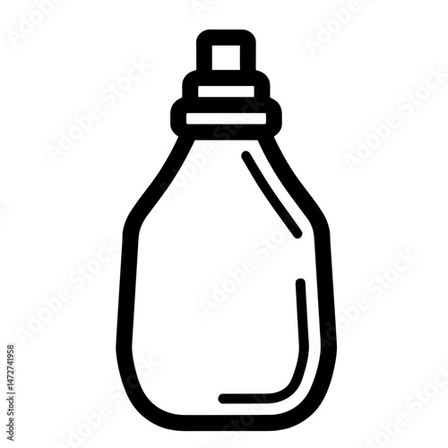 Minimal detergent bottle icon – concept of soap sanitation hygiene and household cleaning fluid