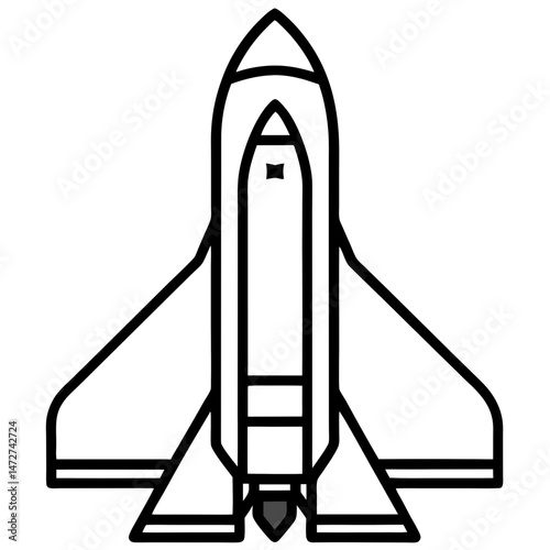 Minimal Space Shuttle Vector on White