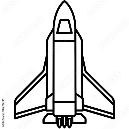 Minimal Space Shuttle Vector on White