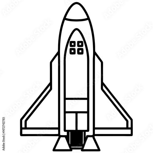 Minimal Space Shuttle Vector on White