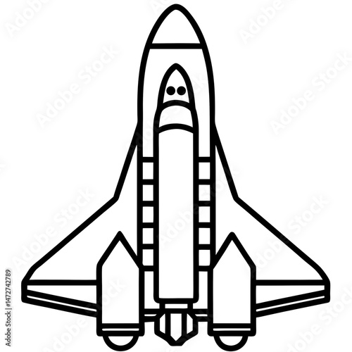 Minimal Space Shuttle Vector on White