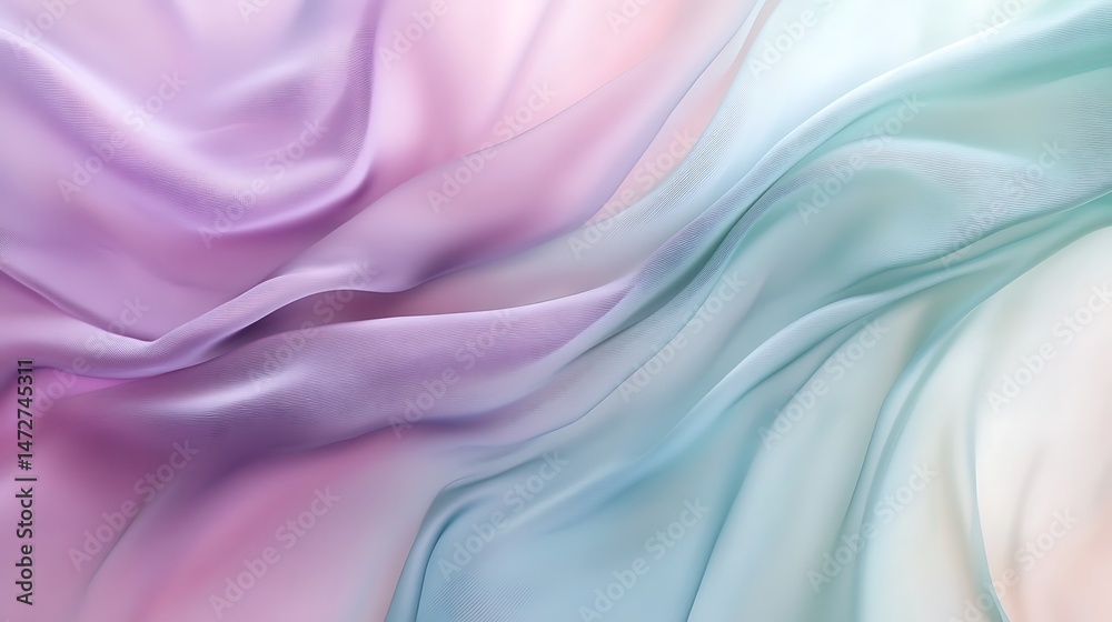 Fototapeta premium Pastel fabric with soft waves, and texture.