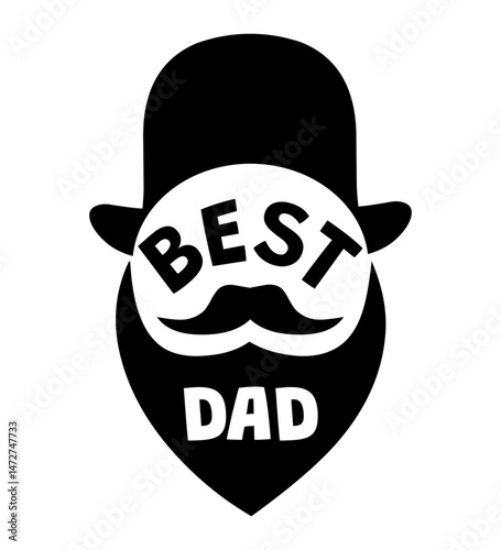 best dad lettering. vector illustration