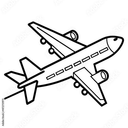 Cargo Plane Vector Illustration on White