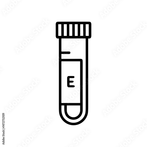 Blood Test Tube for Allergy Testing in Minimalist Style  