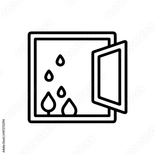Open Window with Polluted Air Symbolizing Seasonal Allergies  