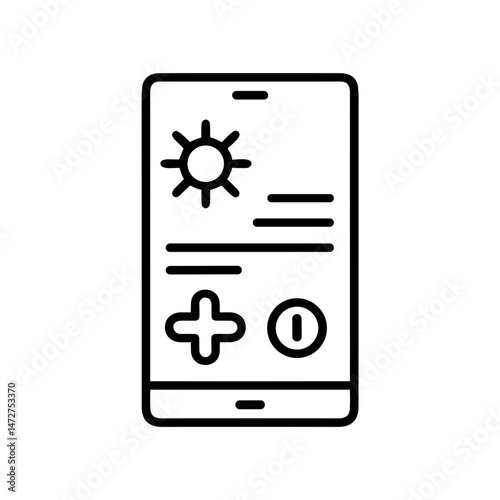 Weather and Pollen Dashboard Display on Smartphone  