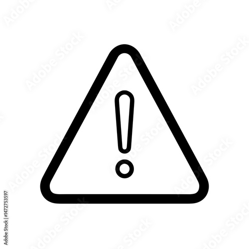 Allergy Alert Sign with Exclamation Mark in Simple Icon Style  