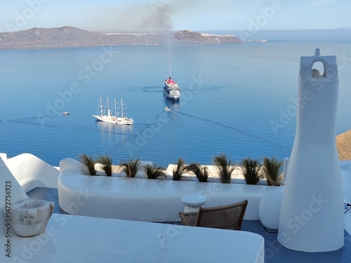 view of the island of santorini