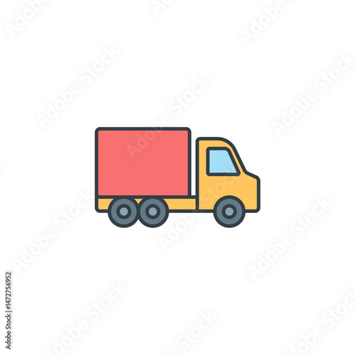 Truck Delivery icon symbol vector illustration isolated on white background