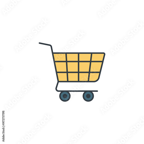 Shopping Cart icon symbol vector illustration isolated on white background