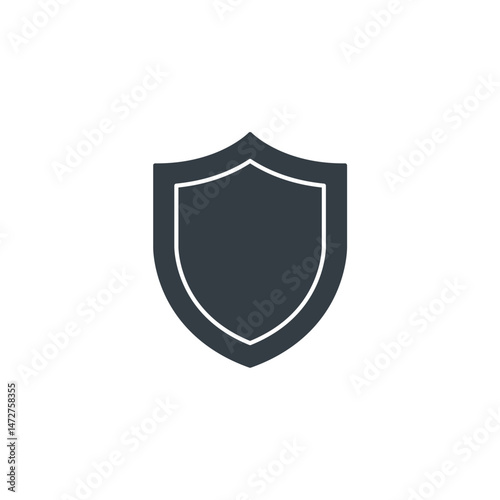 Shield icon symbol vector illustration isolated on white background
