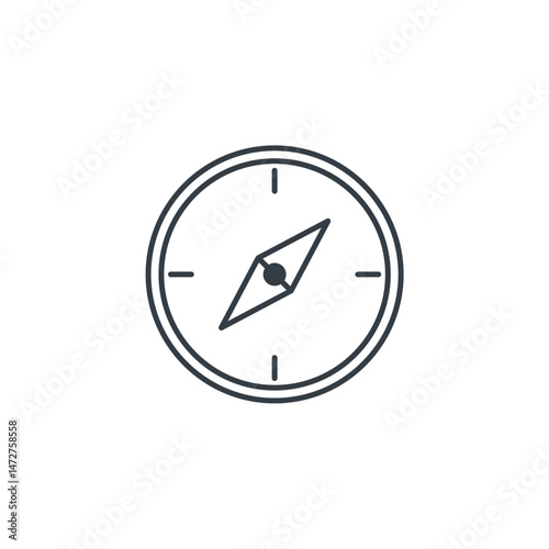 Compass icon symbol vector illustration isolated on white background