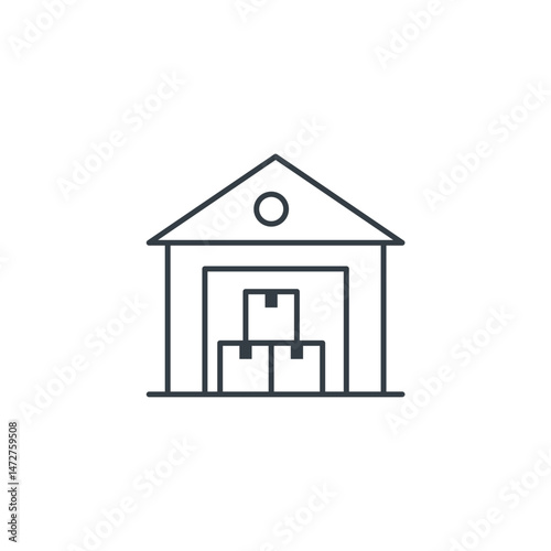 Warehouse icon symbol vector illustration isolated on white background