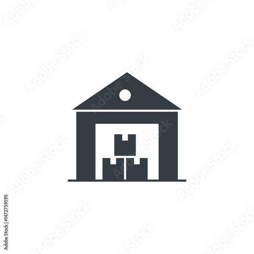 Warehouse icon symbol vector illustration isolated on white background