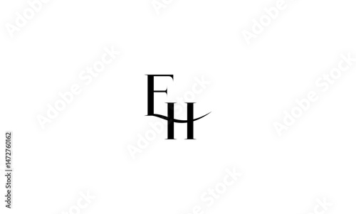 EH initial letter, monogram logo