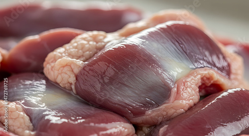 Fresh Poultry Gizzards Close Up Offer Culinary Opportunities And Dietary Benefits