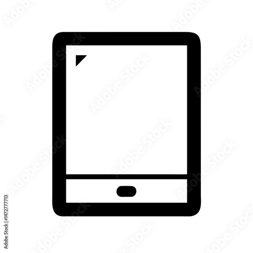 Tablet screen icon representing contactless technology and remote services