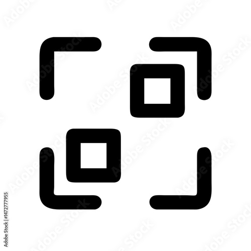 QR code icon representing contactless technology and remote services