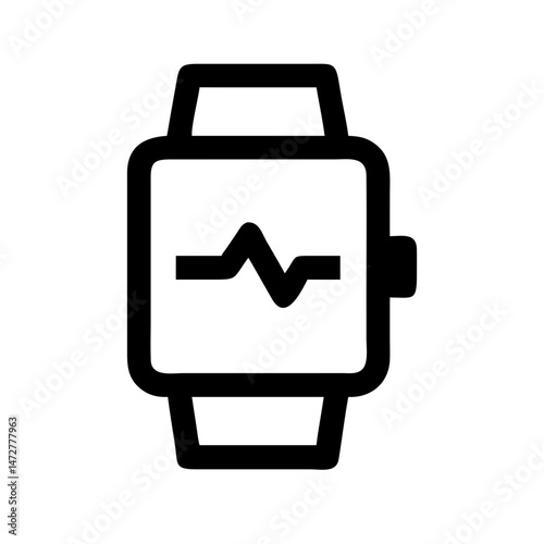 Smartwatch icon representing contactless technology and remote services