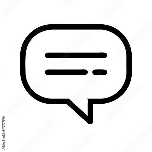 Chat bubble icon representing contactless technology and remote services