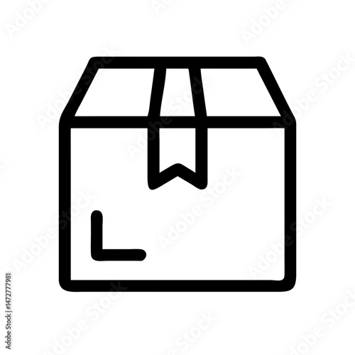 Package icon representing contactless technology and remote services