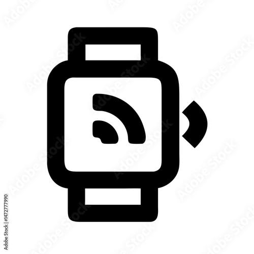 Smartwatch icon representing contactless technology and remote services