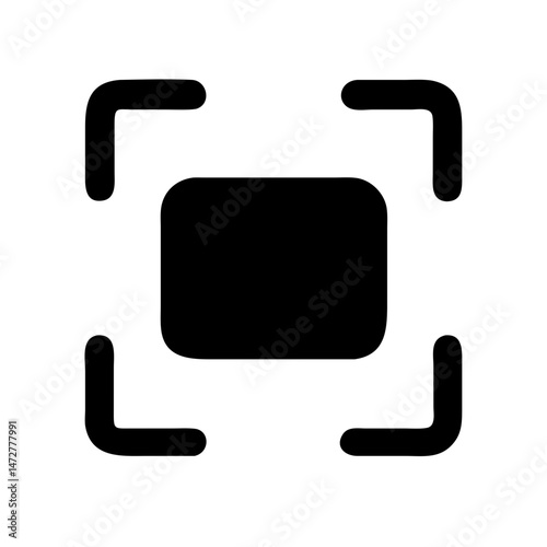 Video record icon representing contactless technology and remote services