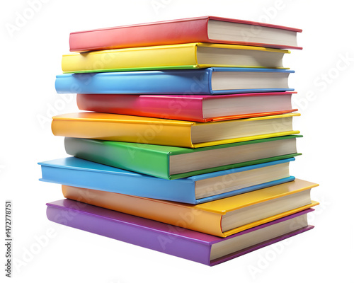 Wallpaper Mural Colorful Stacked Books Torontodigital.ca