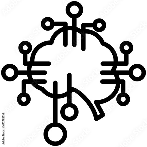 Llm (Large Language Model) Outline Icon