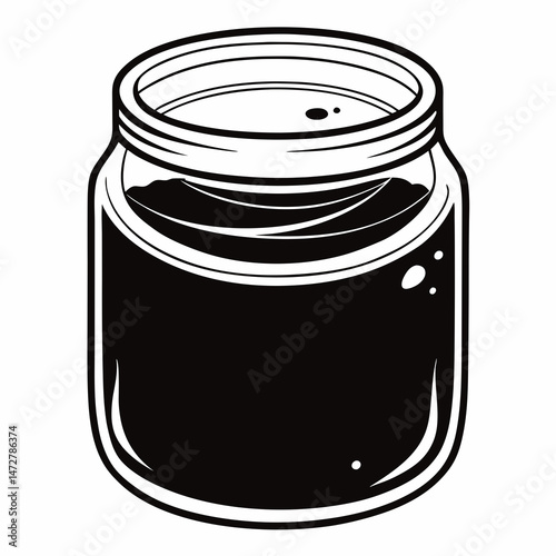 vector jar of butter