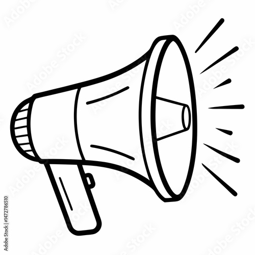 megaphone on white background