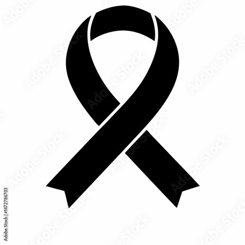 Awareness Ribbon Vector Illustration for Support Causes, Charity, Health Awareness, and Advocacy Graphics

