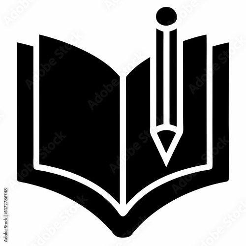 Open Book Vector Illustration for Education, Reading, Literature, Knowledge, and Library Graphics


