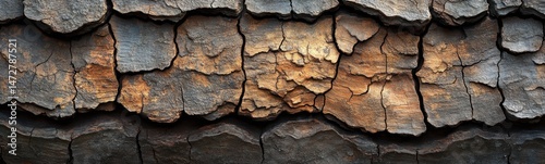 Tree trunk with a cracky surface banner