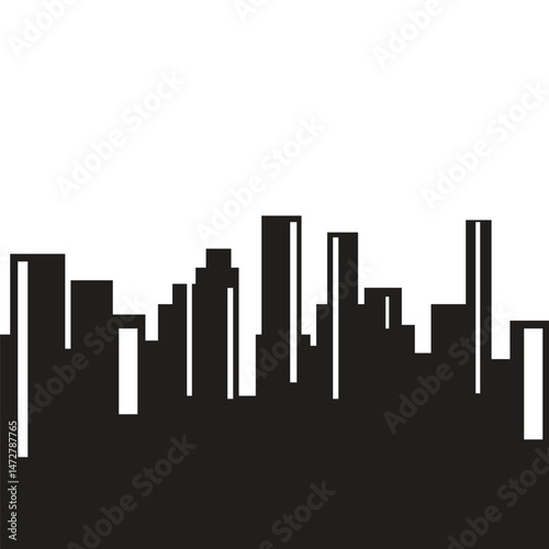 Silhouette buildings and city