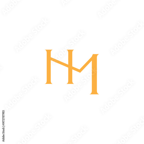 HM letter logo creative design ,HM simple and modern logo and HM unique design. HM luxurious alphabet design