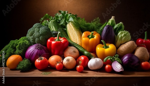 vibrant vegetable still life a colorful culinary composition