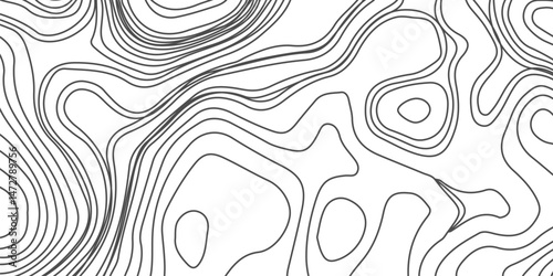 Design an artwork or concept that uses only black topographic contour lines to represent a landscape, emotion, or abstract idea. Let the absence of color heighten the focus on form, elevation, 